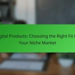 Digital Products: Choosing the Right Fit for Your Niche Market