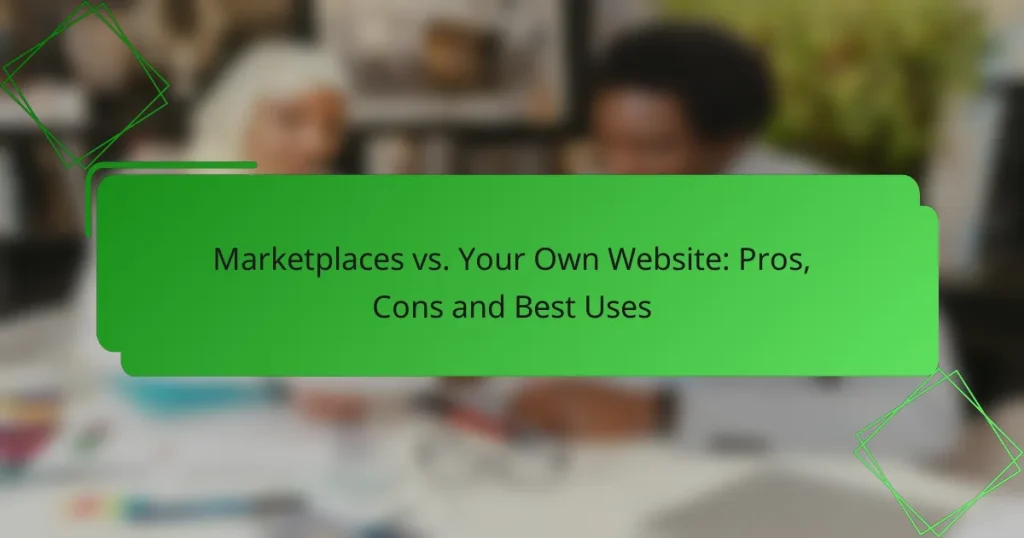 Marketplaces vs. Your Own Website: Pros, Cons and Best Uses