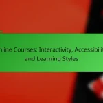 Online Courses: Interactivity, Accessibility, and Learning Styles