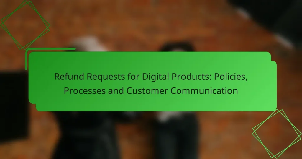 Refund Requests for Digital Products: Policies, Processes and Customer Communication