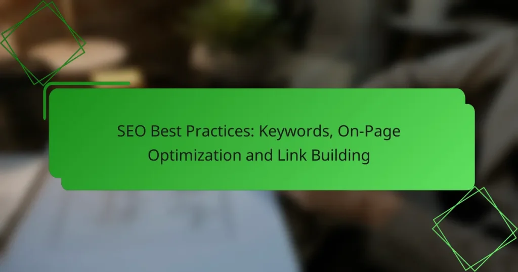 SEO Best Practices: Keywords, On-Page Optimization and Link Building
