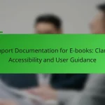 Support Documentation for E-books: Clarity, Accessibility and User Guidance