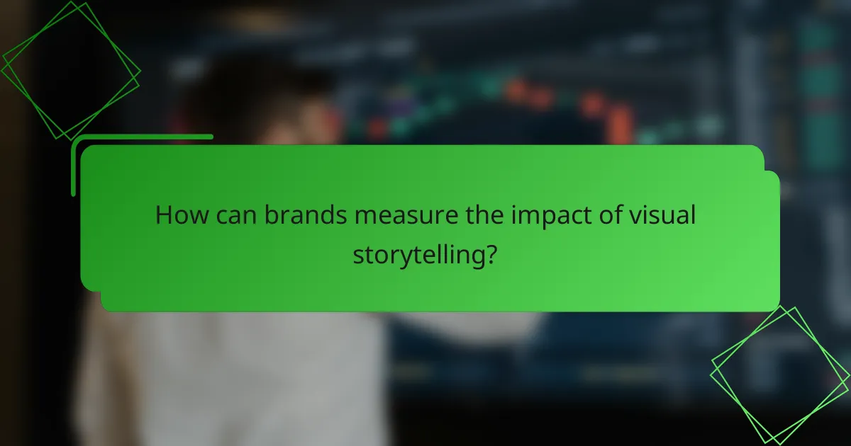 How can brands measure the impact of visual storytelling?