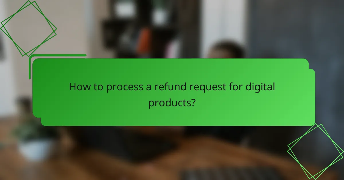 How to process a refund request for digital products?
